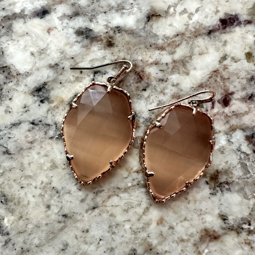 Kendra Scott Rose Gold Rose Quartz Earrings